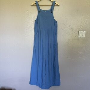 Womens Italian Lagenlook 2 Pocket Light Blue  Small  Jumpsuit Pabo Dungarees
